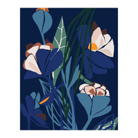 Florals At Night – Modern Illustration (Print Only)