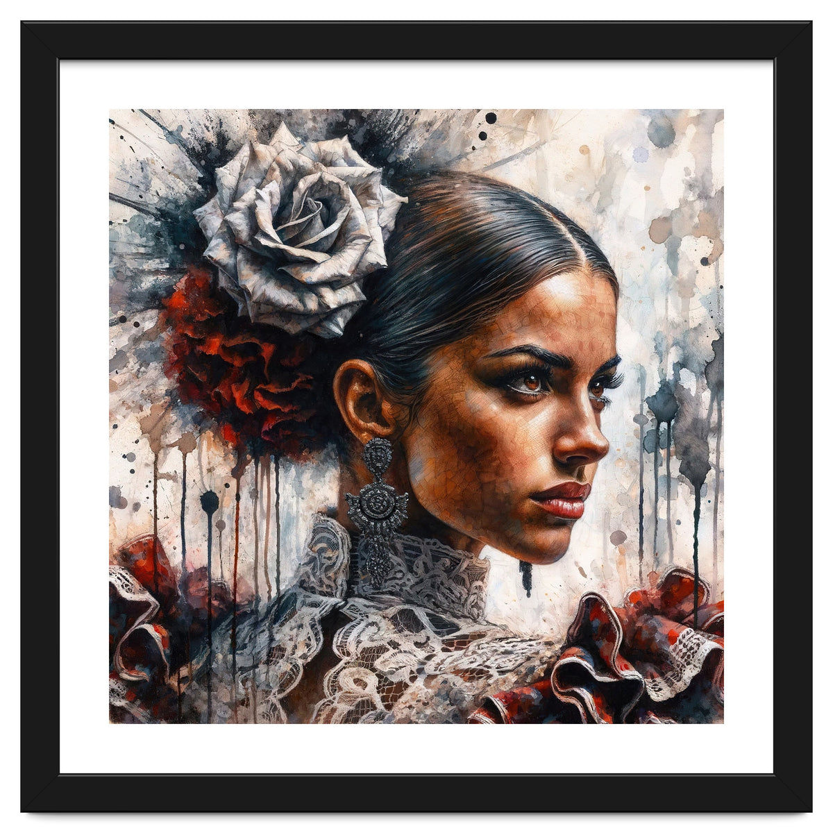 Watercolor Flamenco Dancer #3