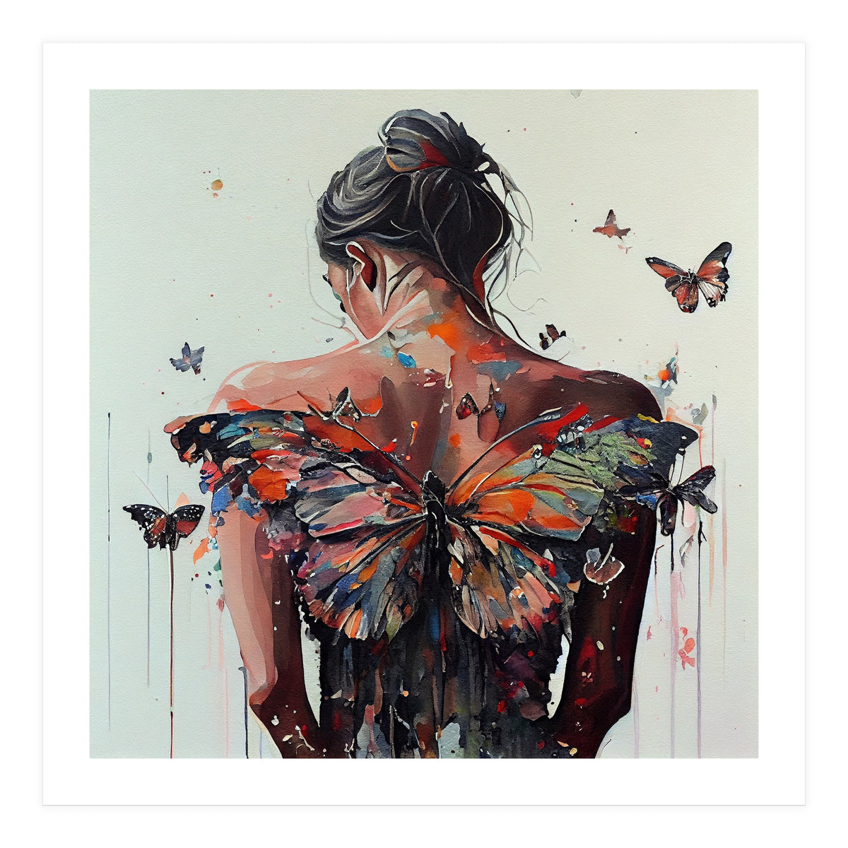 Powerful Butterfly Woman Body #5 (Print Only)