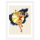 Pinup Girl Celebrating New Year thumbnail