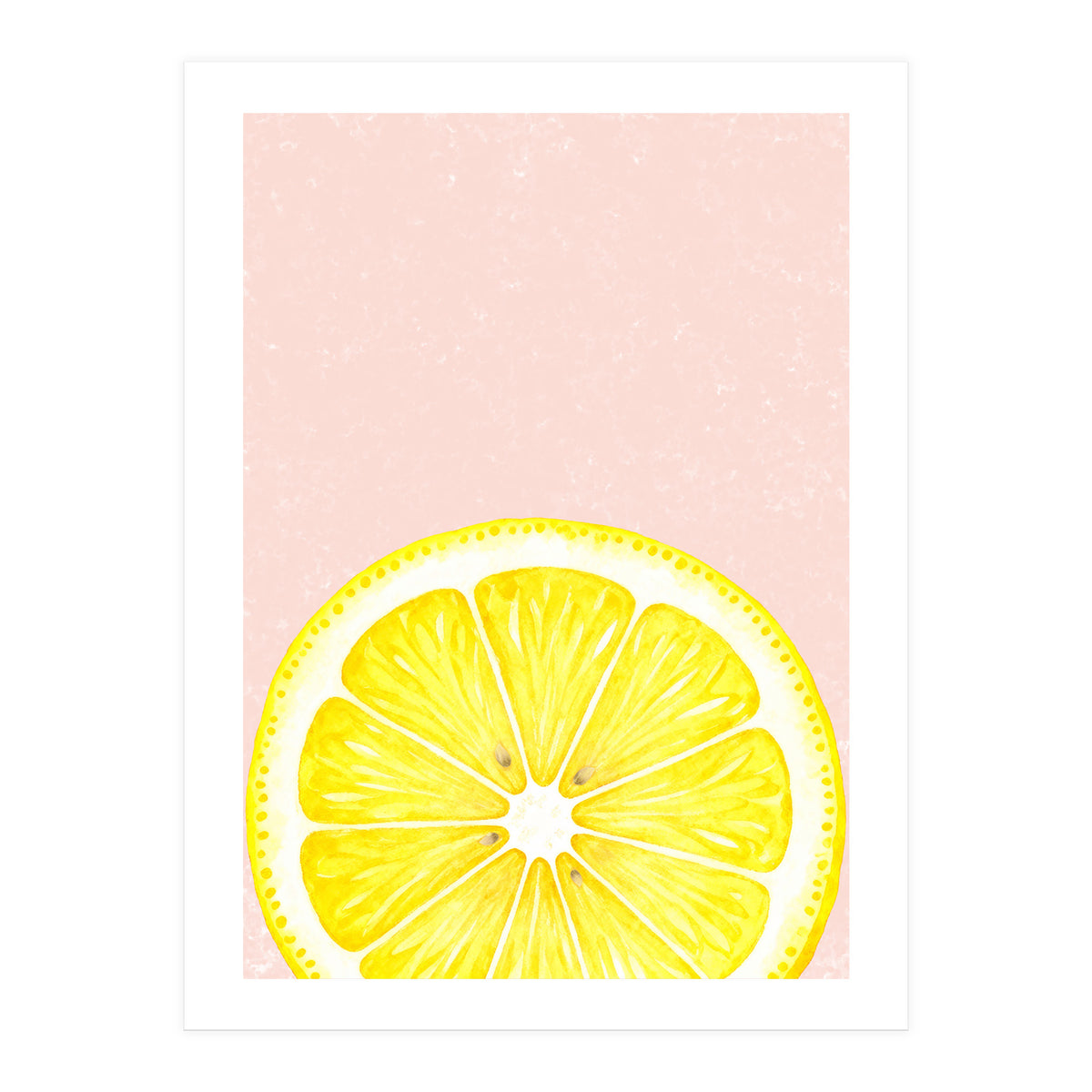 Lemon Slice, Fresh Citrus Kitchen Summer Art (Print Only)