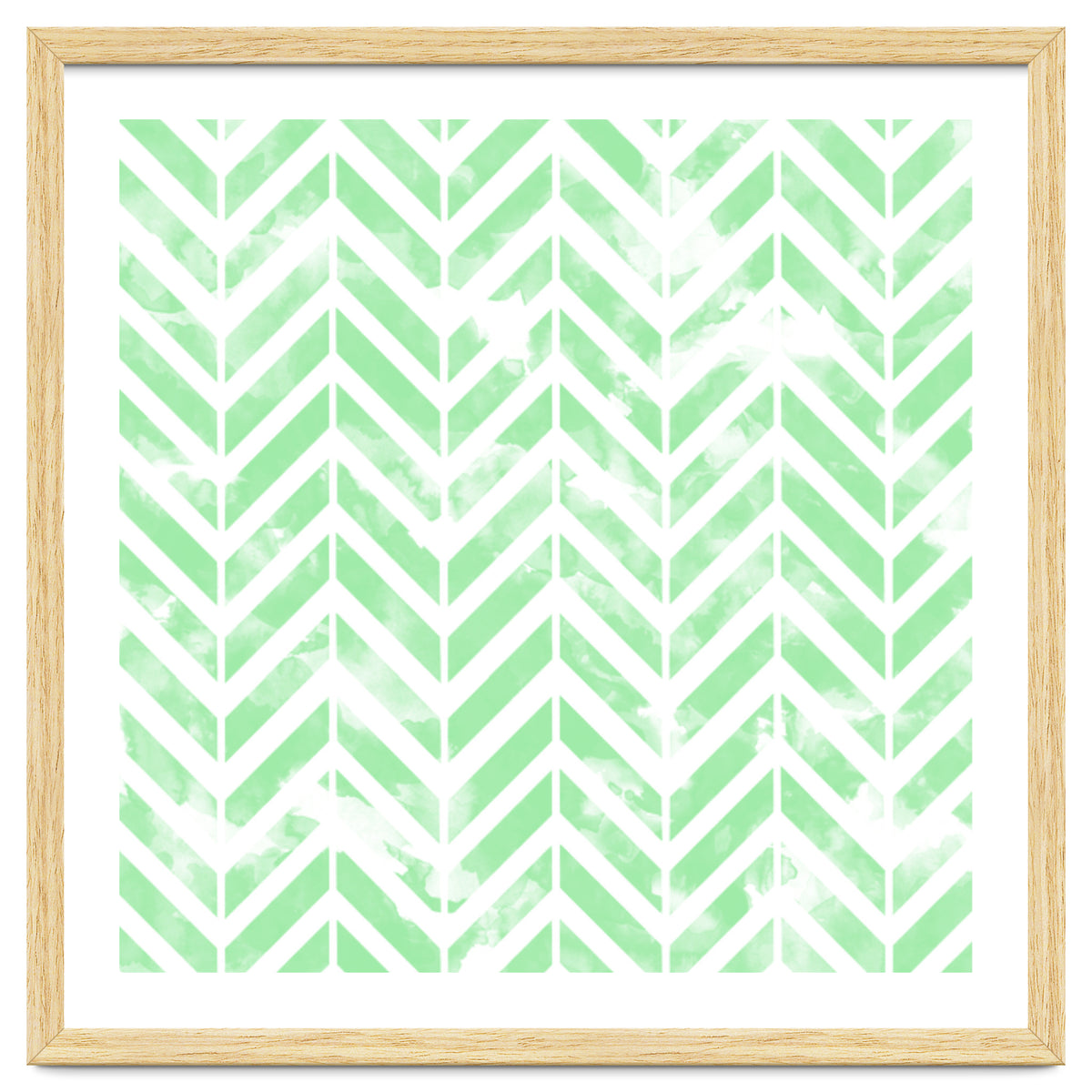 Shabby Green Chevron