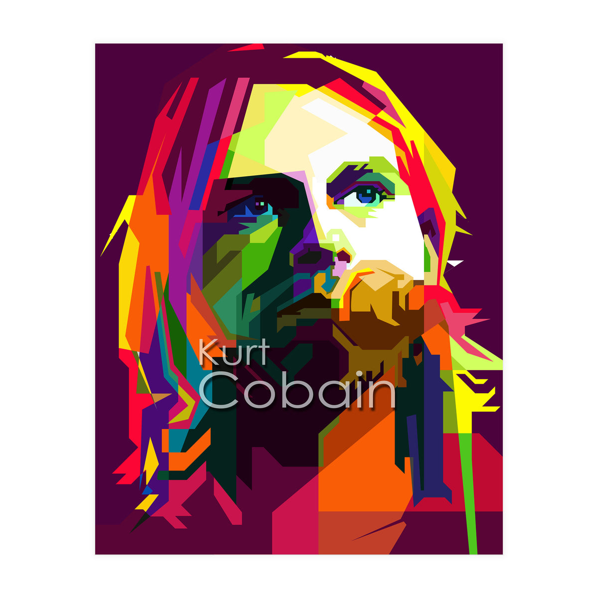 Kurt Cobain Grunge Music Pop Art WPAP (Print Only)