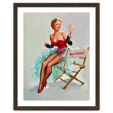 Sexy Pinup Actress Posing With a Mirror thumbnail