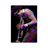 Miles Davis American Jazz Trumpeter Legend Colorful Art (Print Only) thumbnail