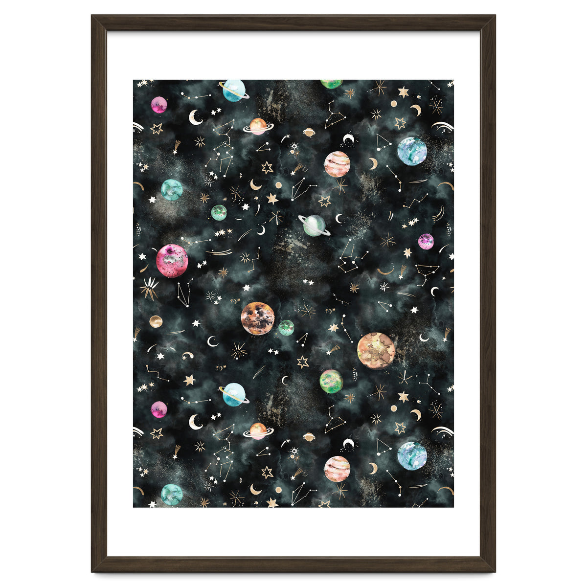 Galaxy Astrology Astronomy Constellations Gold