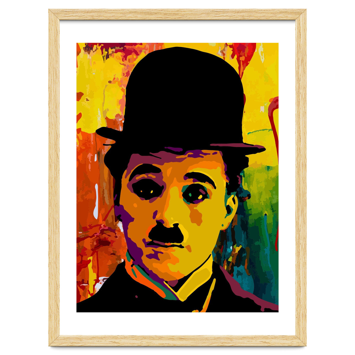 Charlie Chaplin Colorful Abstract Art