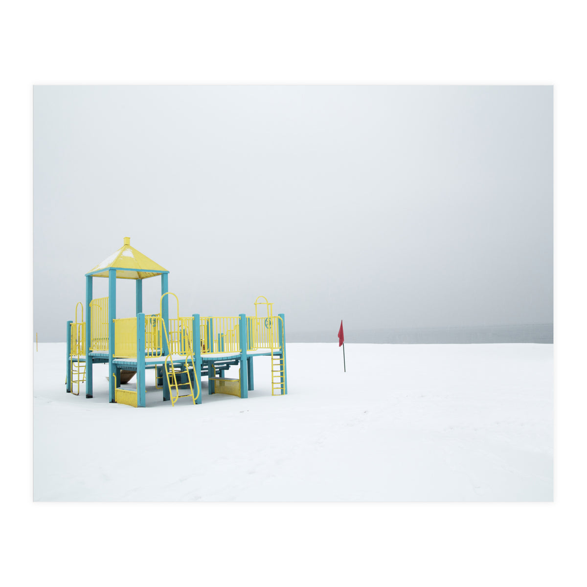 Playground in the winter seascape (Print Only)