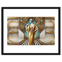 Gatsby Woman Art Deco Scene