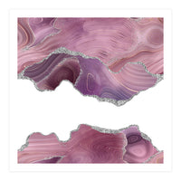 Mauve & Silver Agate Texture 07 (Print Only)