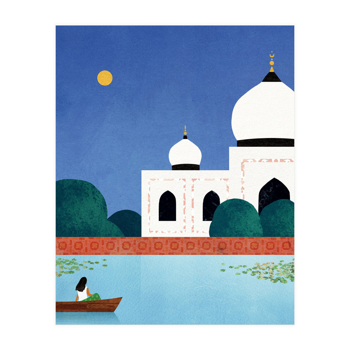 Taj Mahal Boat Ride (Print Only)