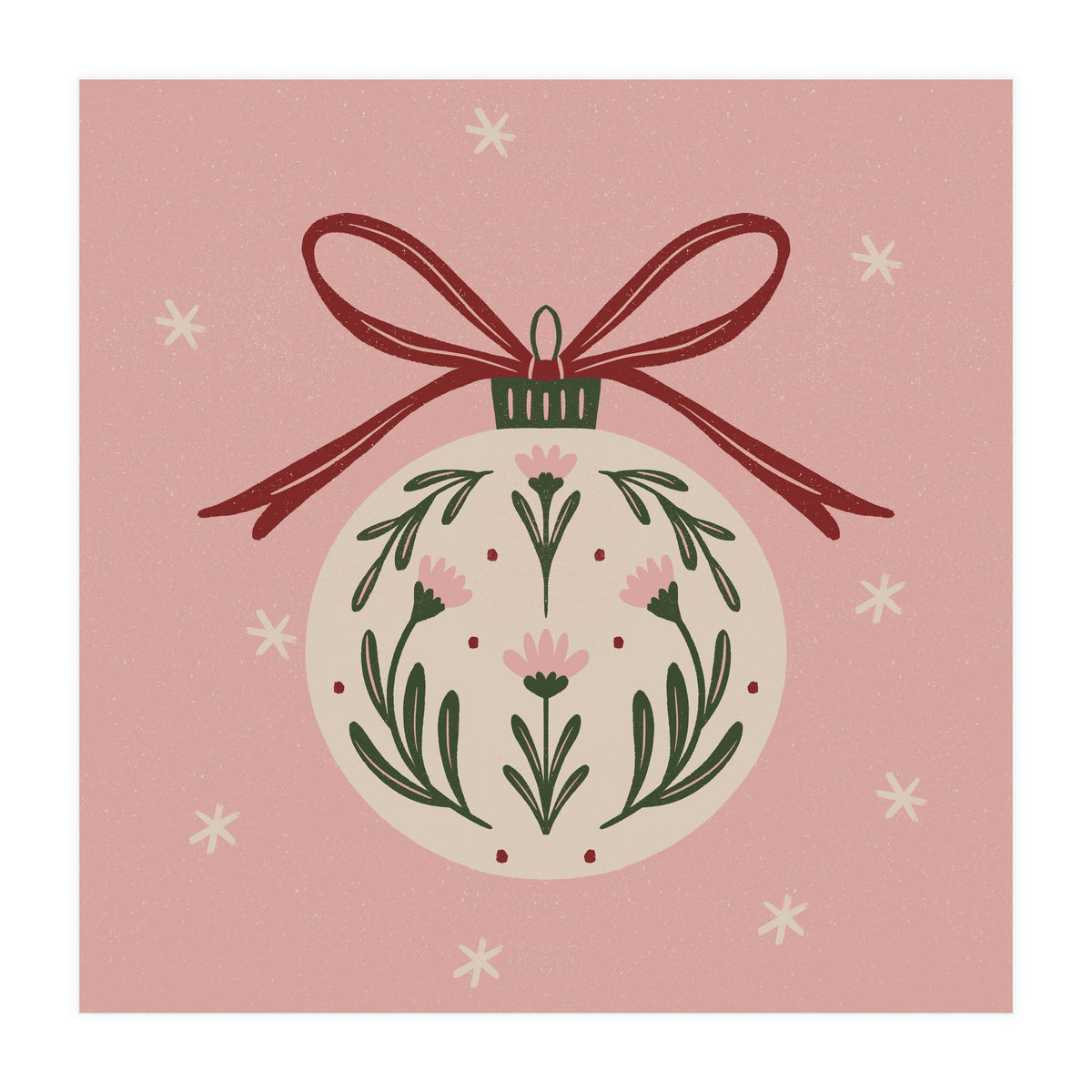 Christmas Flower Globe (Print Only)