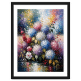 Vibrant Summer Hydrangea Bouquet Heavy Impasto Oil Painting thumbnail