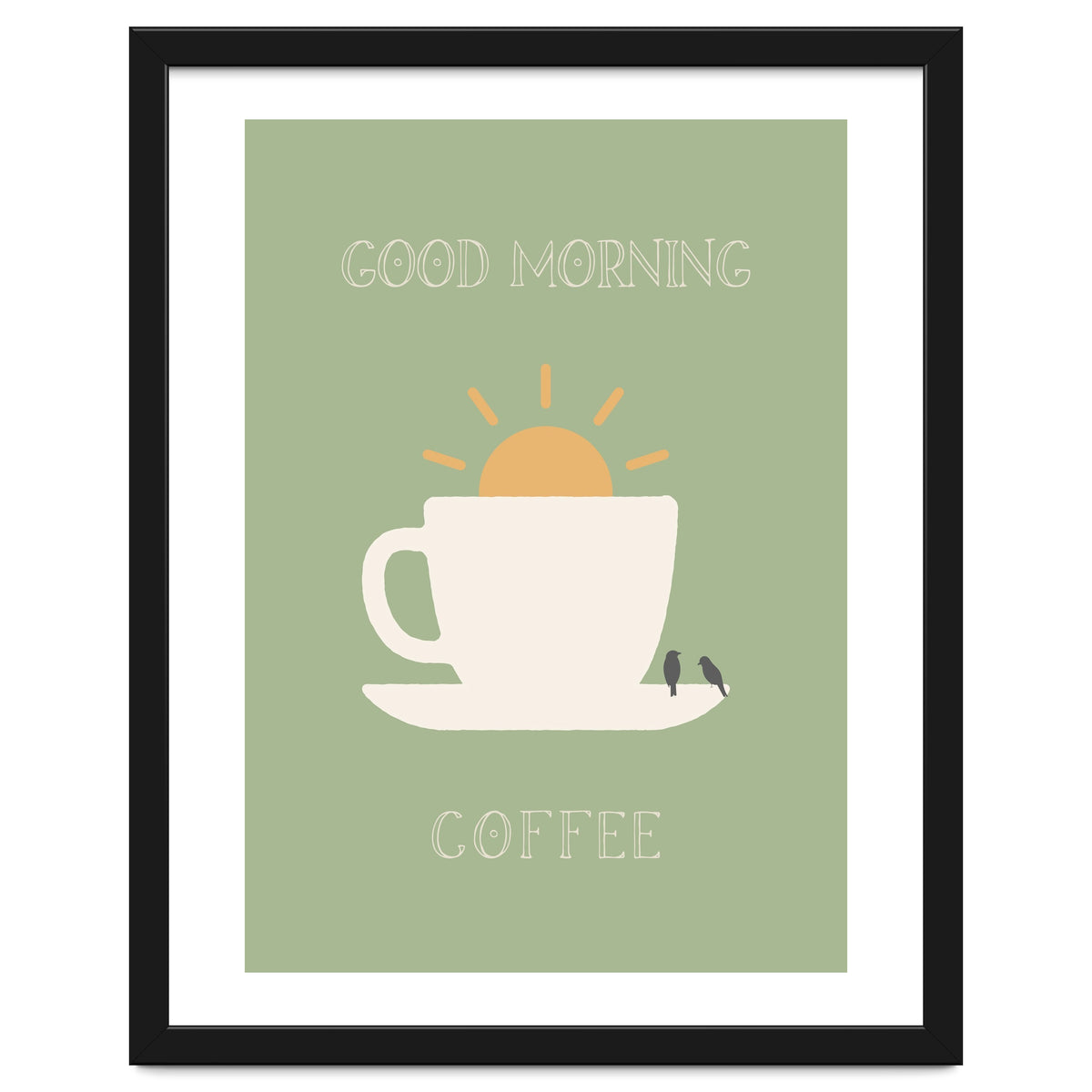 GOOD MORNING COFFEE with birds