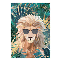 Lion Jungle wearing sunglasses (Print Only)