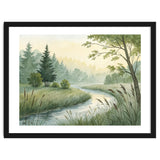 Misty Morning Riverbank: A Woodland Sanctuary thumbnail