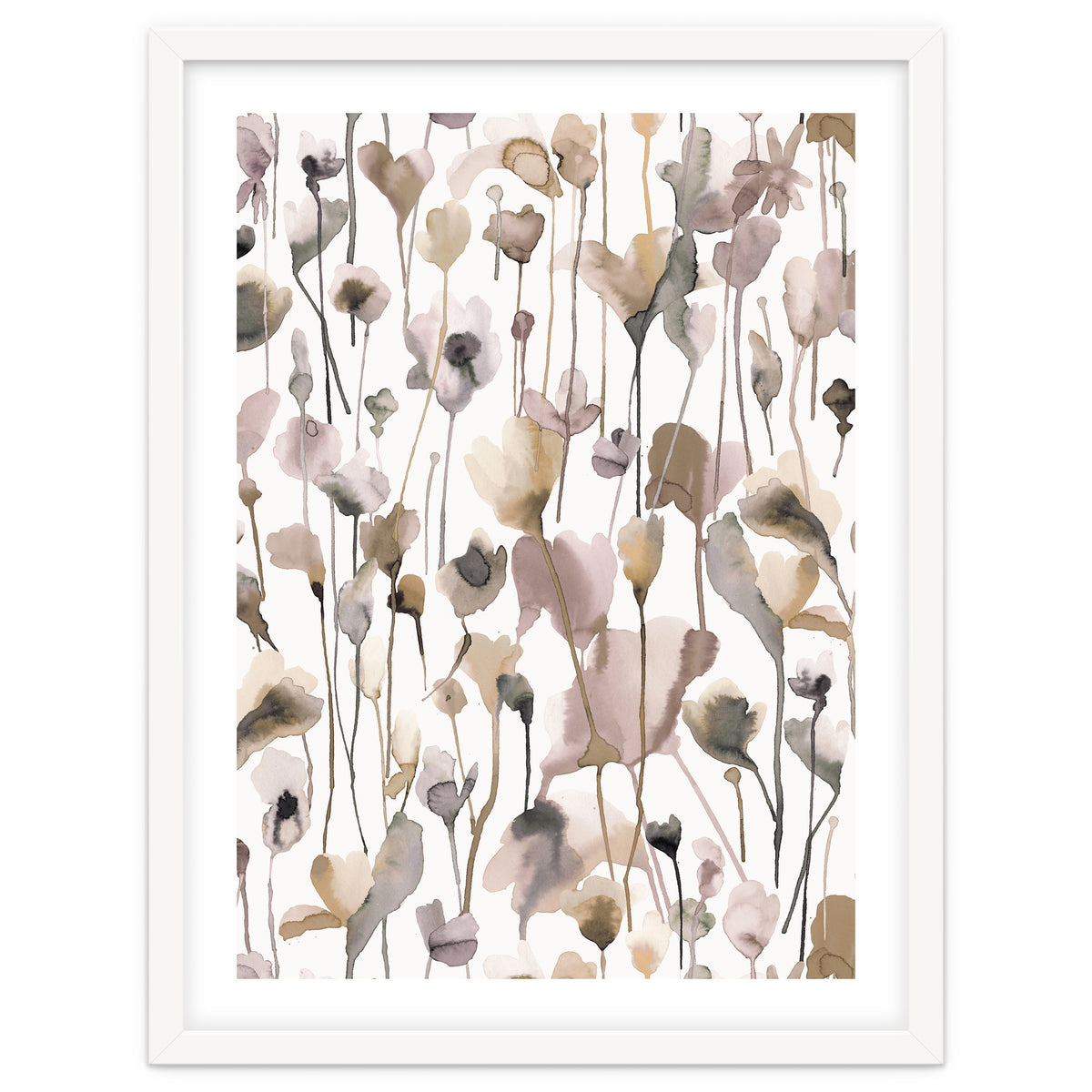 Watercolour Terracotta Wild Flowers