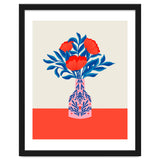 Poppies in a vase - red and blue thumbnail