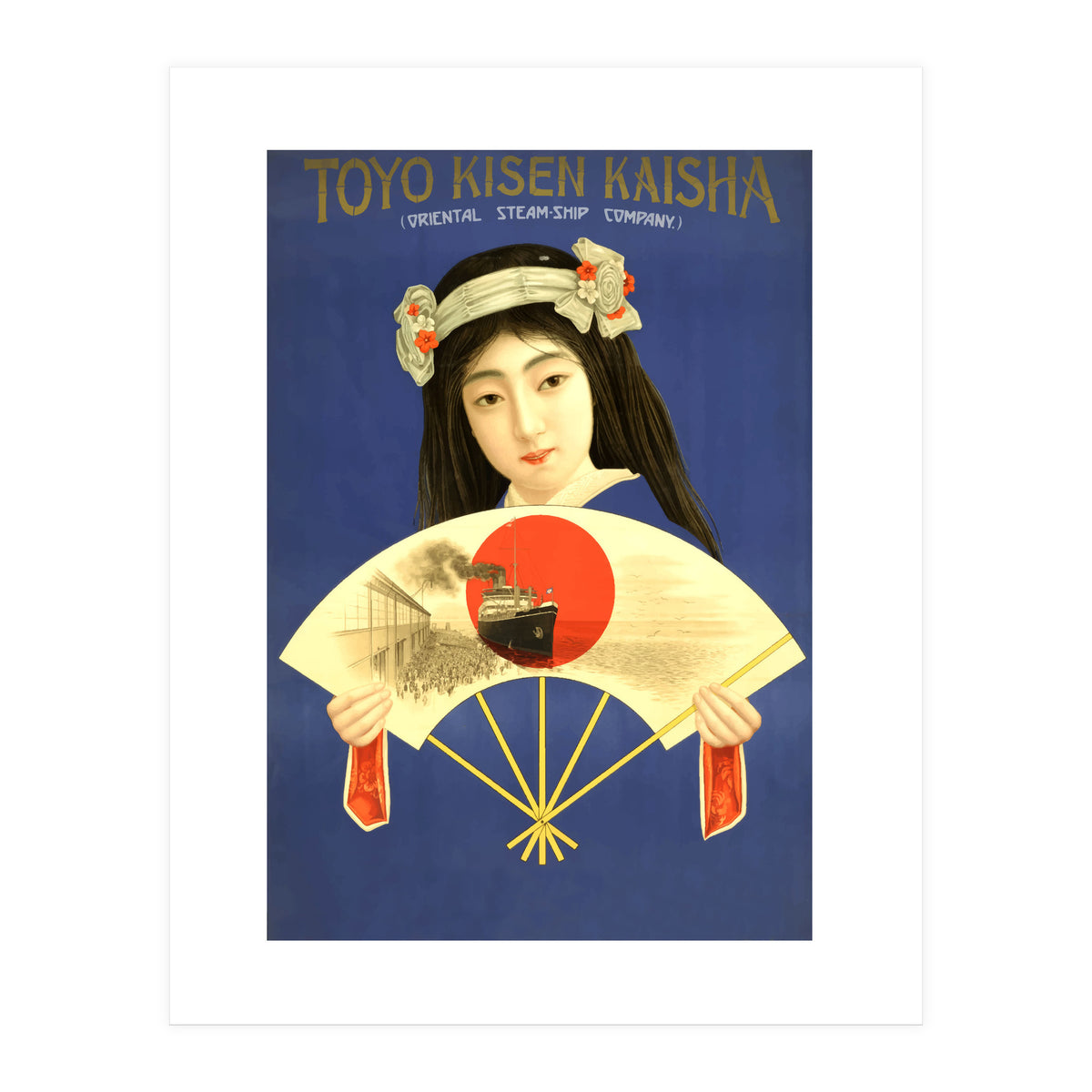 Geisha with a Fan (Print Only)