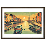 Vintage Harbor Sunset Poster thumbnail