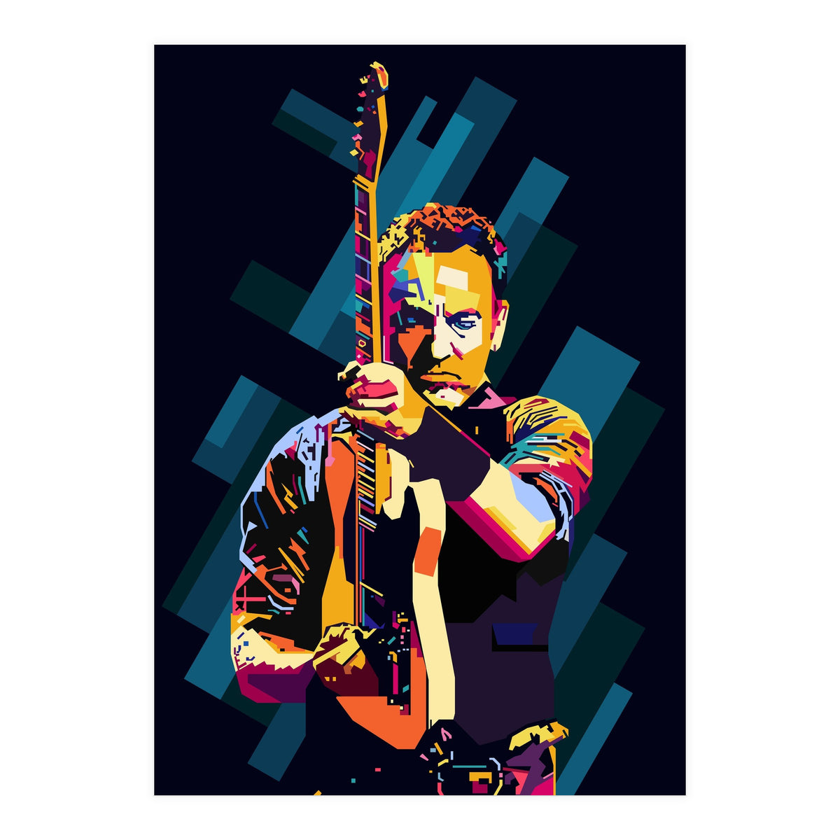 Bruce Springsteen Style WPAP (Print Only)