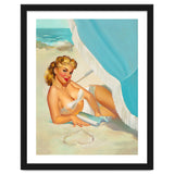 Pinup Sexy Blonde On The Beach thumbnail
