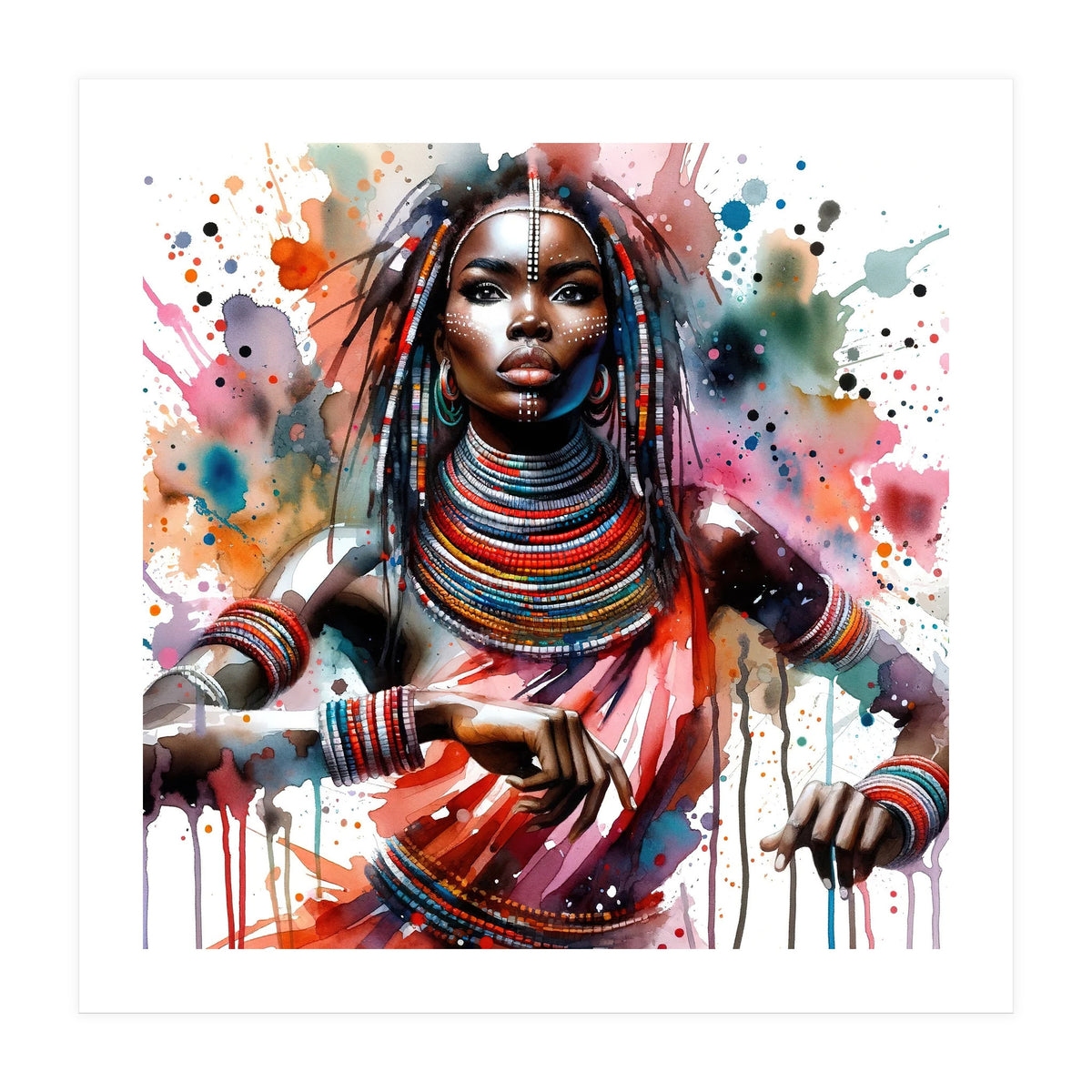 Beaded Majesty Dancer Portrait (Print Only)