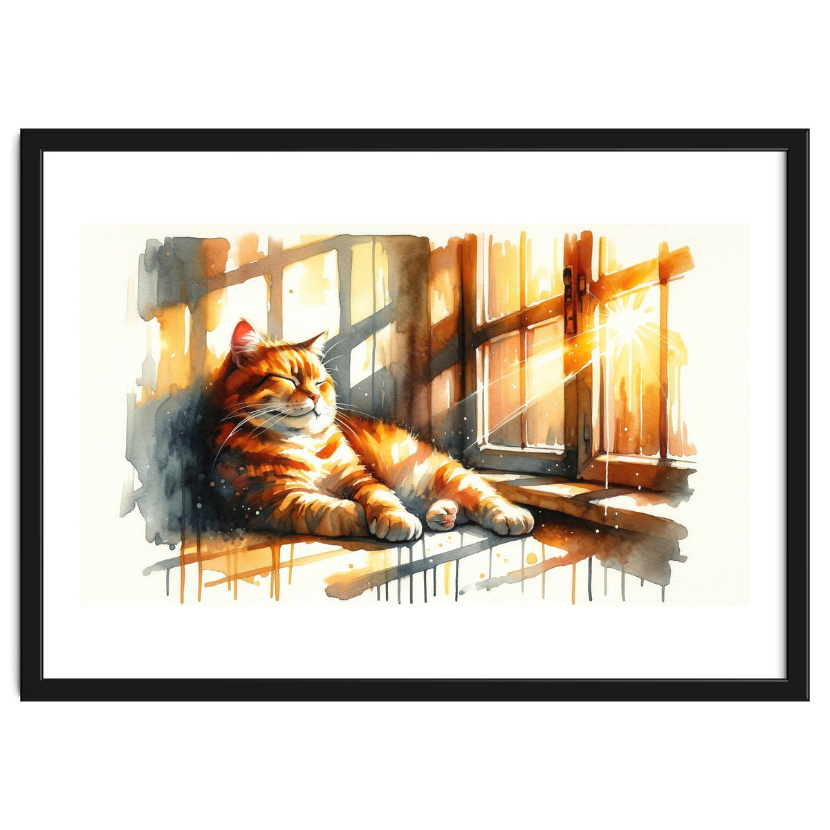 Cat Relaxing In Sunlight