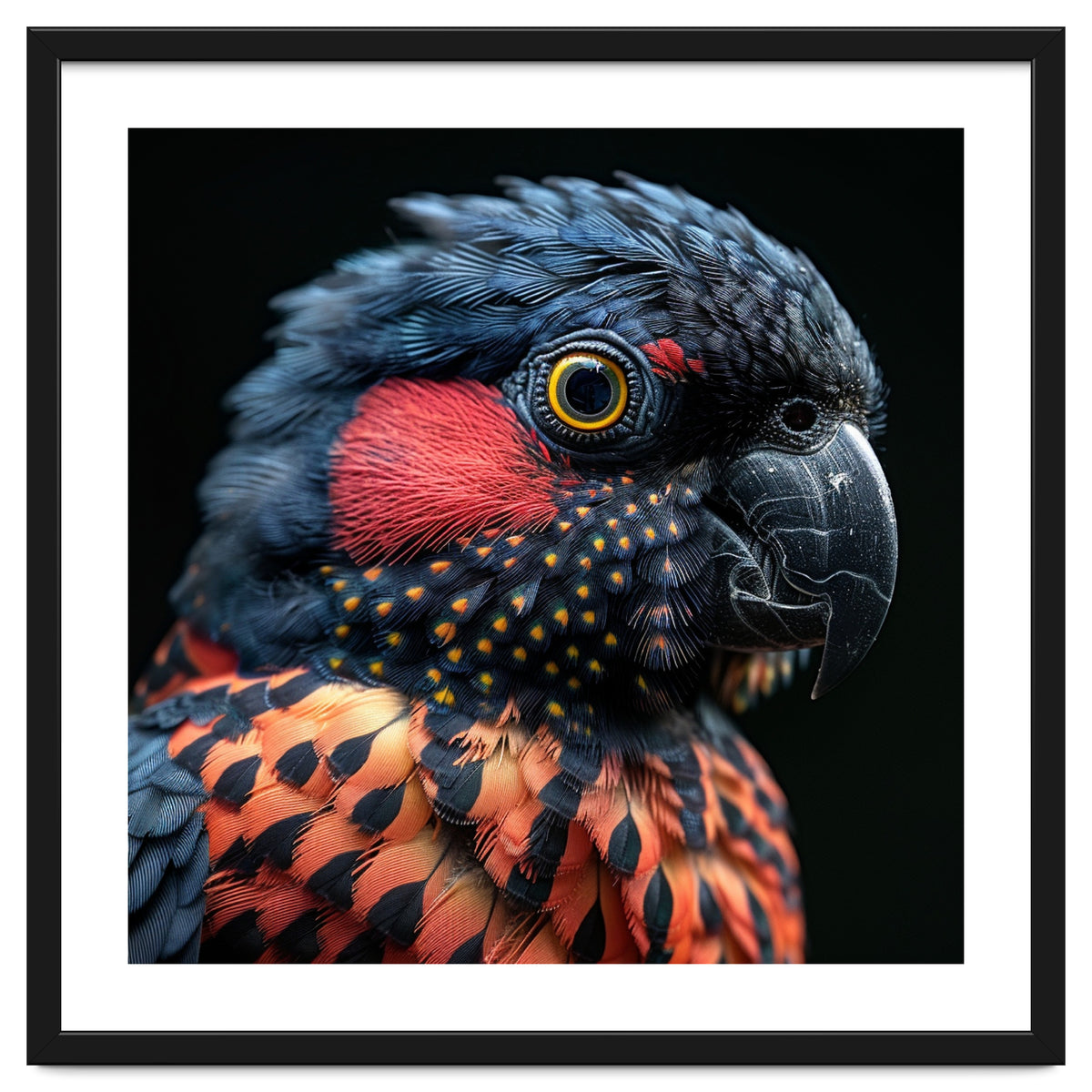 Close Up Portrait Of A Colorful Exotic Parrot
