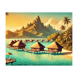 Vintage Bora Bora Poster, French Polynesia (Print Only) thumbnail