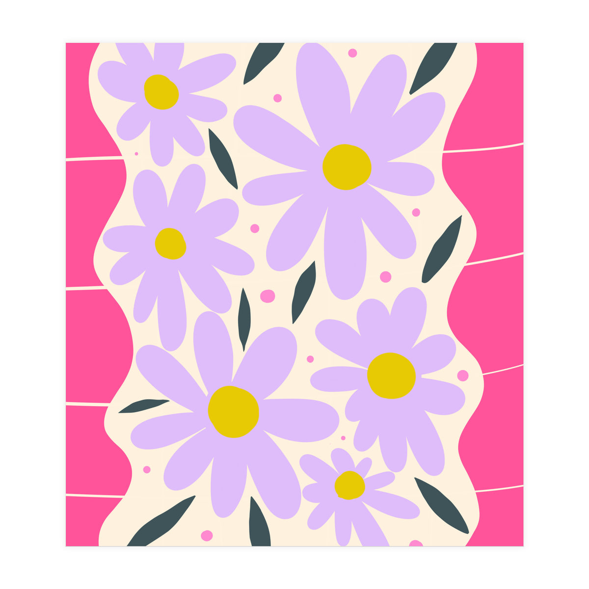 Modern Grid Floral (Print Only)