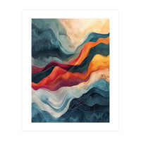 Abstract Flowing Mountain Landscape (Print Only)
