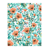 Tangerine Dreams, Orange & Mint Botanical Jungle Watercolor Painting, Colorful Plants Floral Summer (Print Only) thumbnail