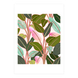 Color Paradise, Tropical Colorful Modern Bohemian Illustration, Eclectic Botanical Plant (Print Only) thumbnail