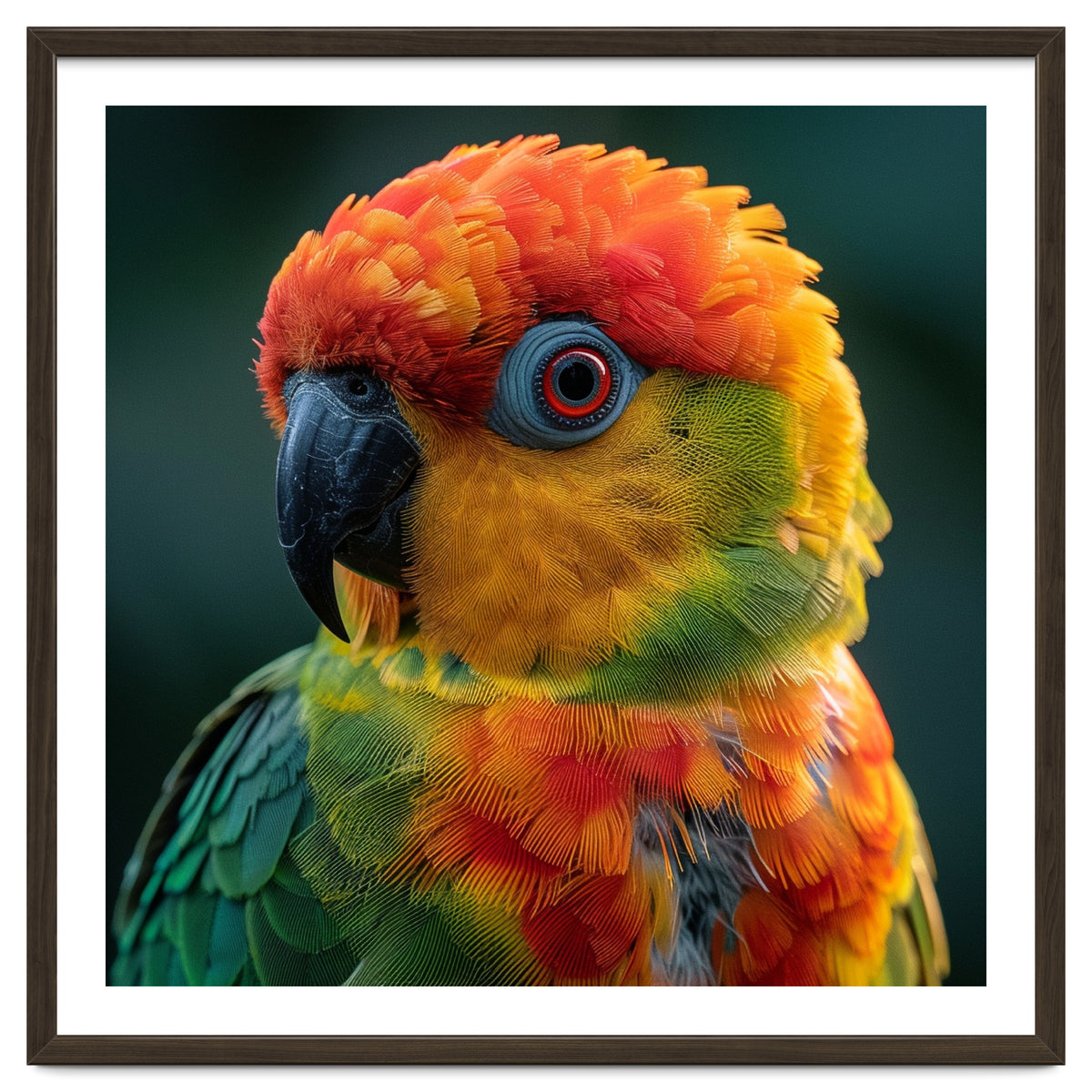 Sun Conure Parrot Close Up Eye