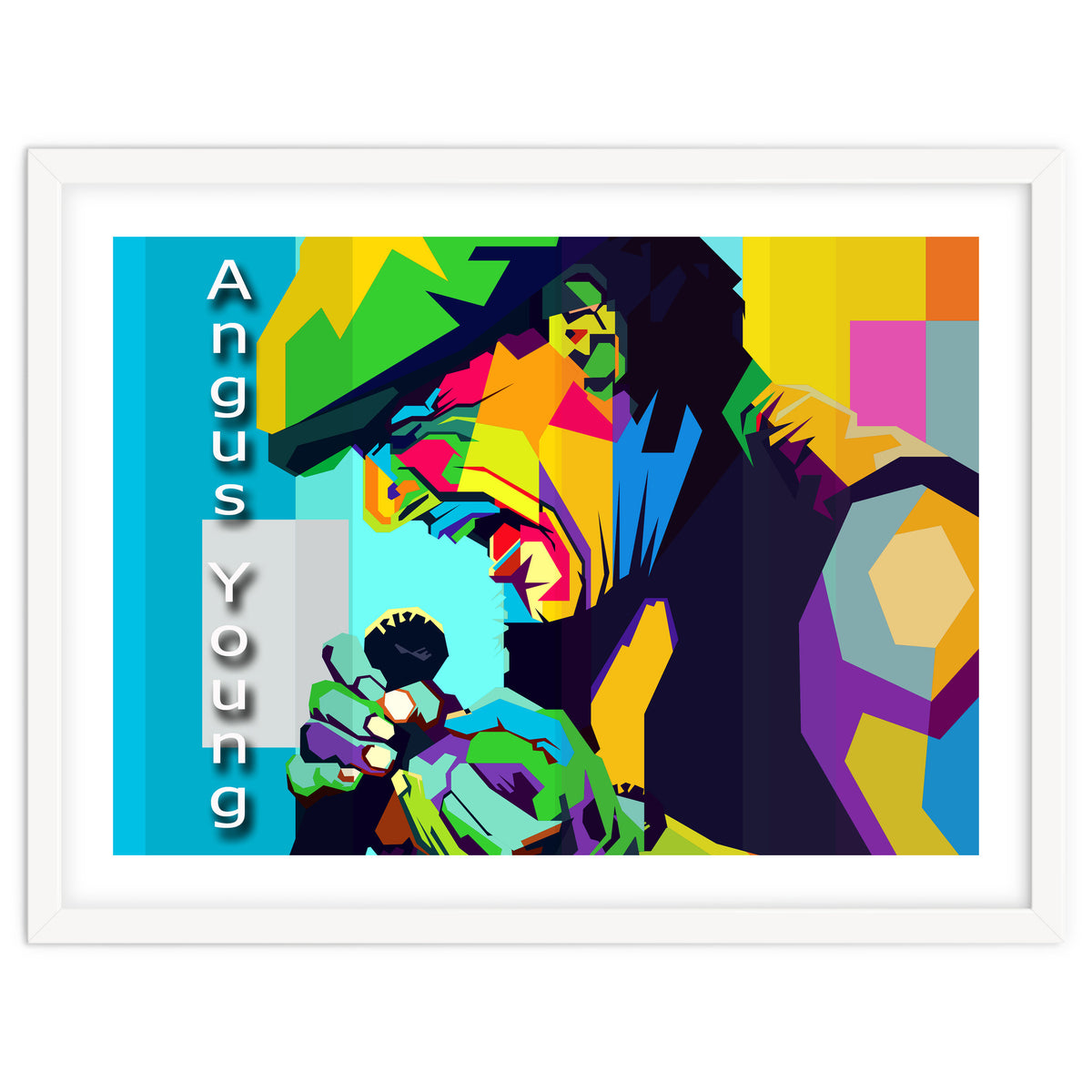 Angus Young Rock Singer Pop Art WPAP