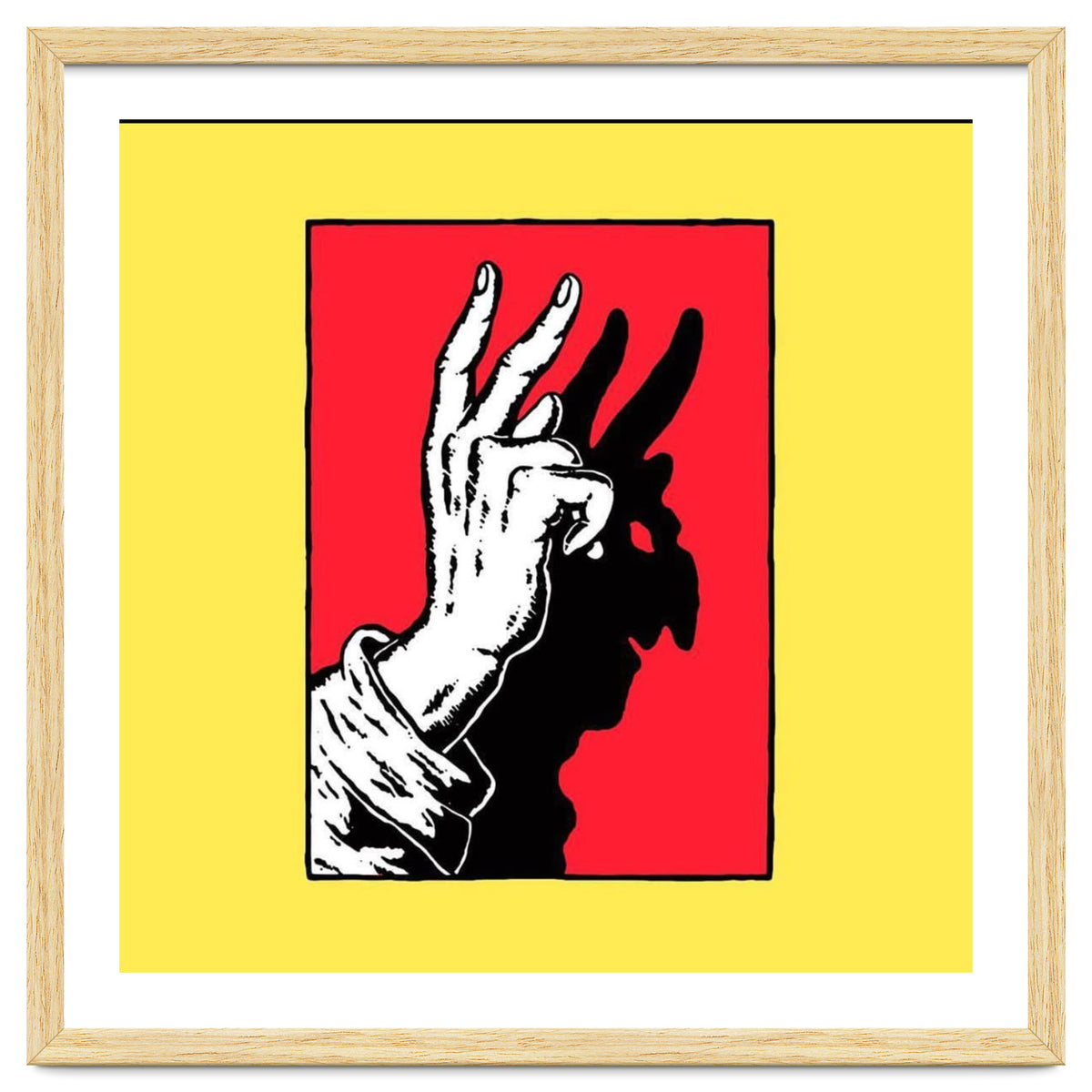 Hand Shadow Art – Peace & Freedom Illustration