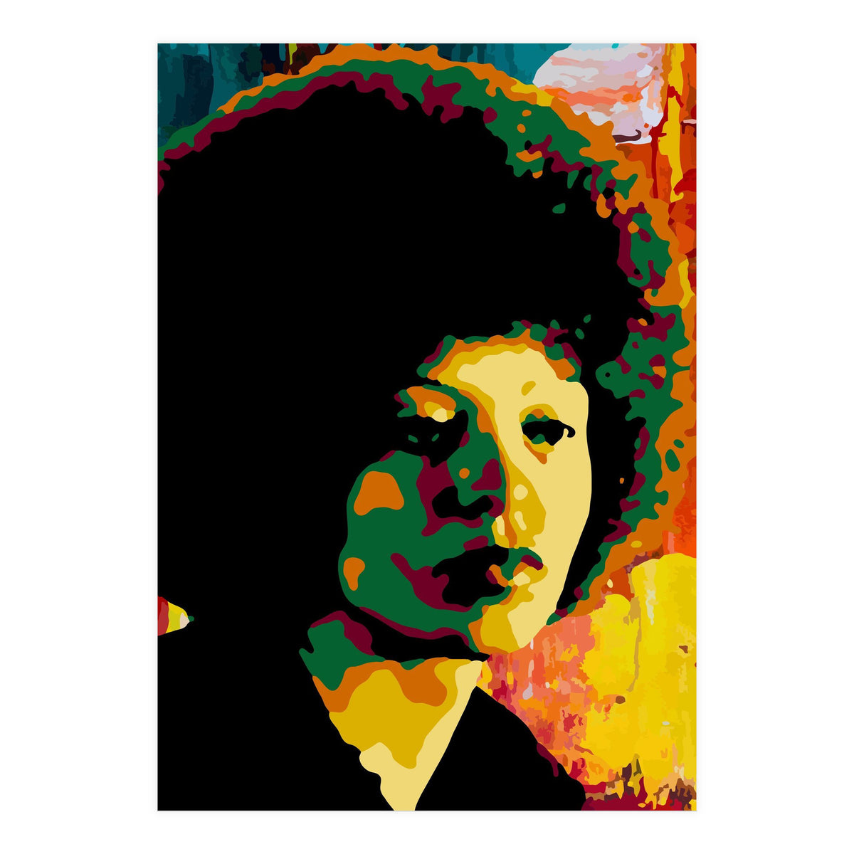 Angela Davis Colorful abstract Art 2 (Print Only)