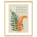 Calendar 2025 colorful fern leaves thumbnail