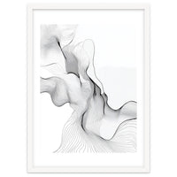 Abstract Black And White Flowing Lines