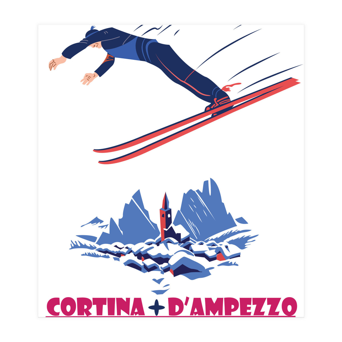 Ski Jump At Cortina Di Ampezzo (Print Only)