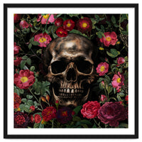 Baroque  Skull And Roses Night Garden 1