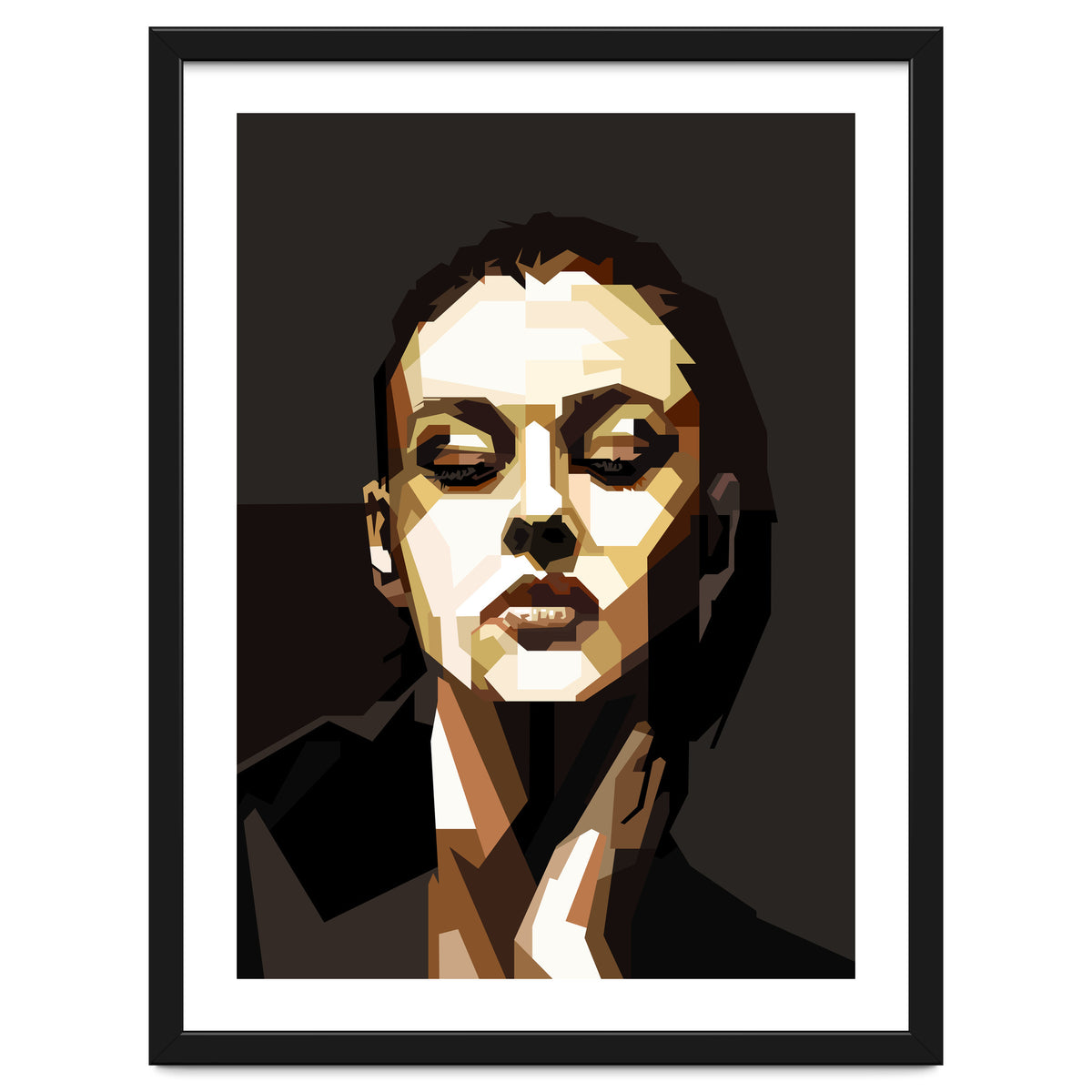 Monica Bellucci Hollywood Actress Retro Style Geometric Illustration