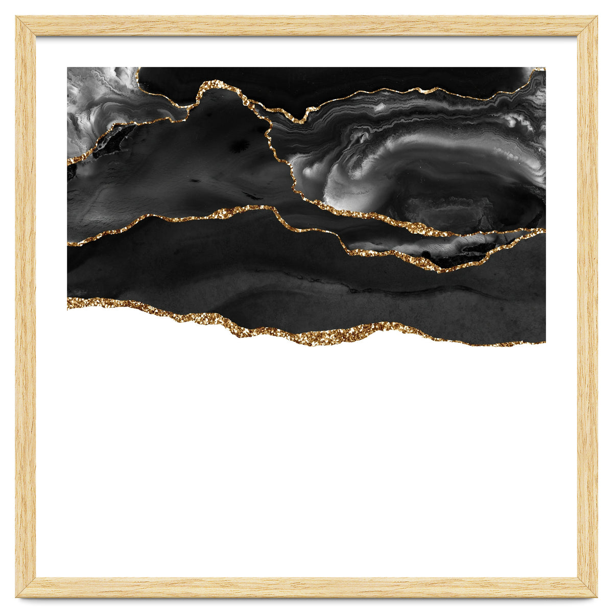 Black & Gold Agate Texture 05