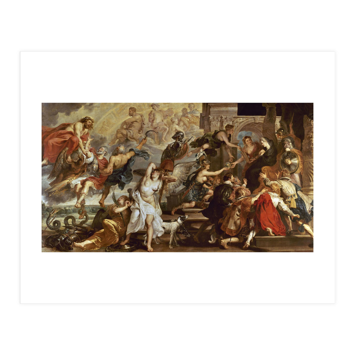 Apotheosis of Henry IV of France (and Henry III of NAvarra from 1562 to 1610) and Regency of Mari... (Print Only)