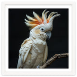 White Cockatoo Parrot Bird Perched On Branch thumbnail