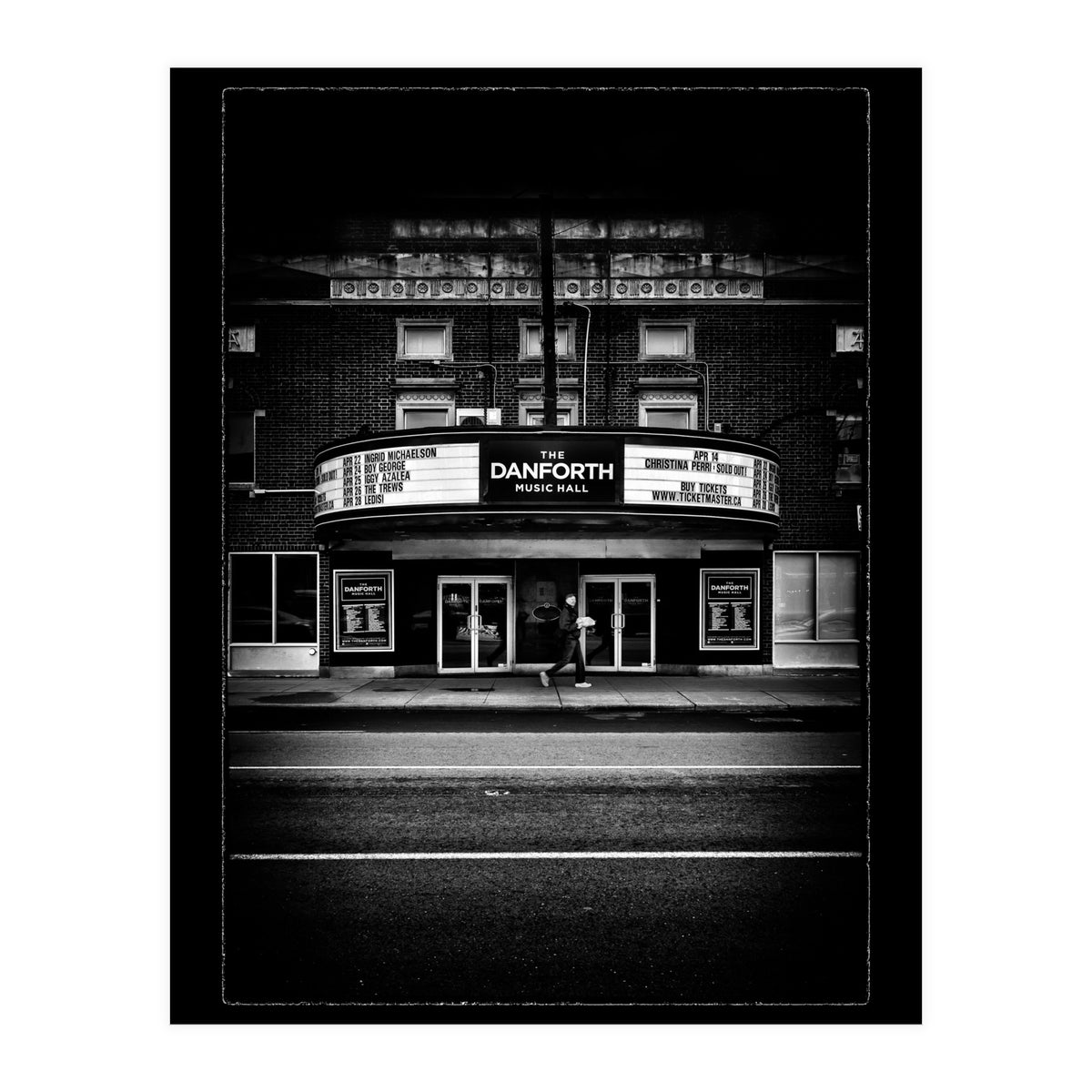 The Danforth Music Hall No 1 with Border (Print Only)
