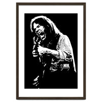 Neil Young Musician Legend in Grayscale 2