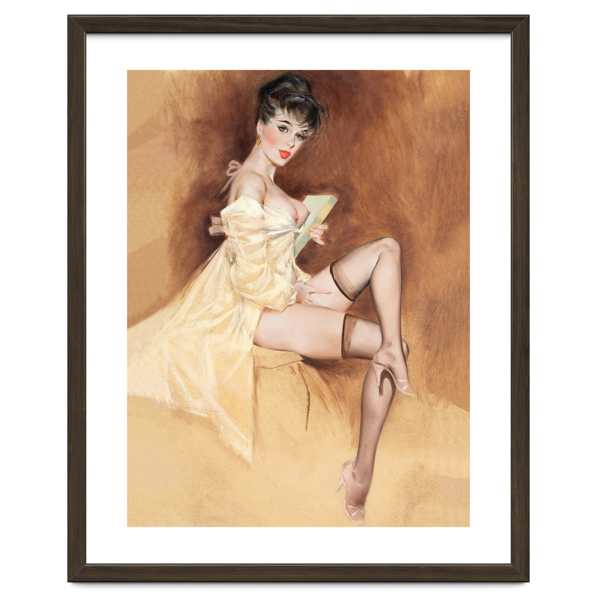 Late Portrait Of Sexy Pinup Secretary Woman