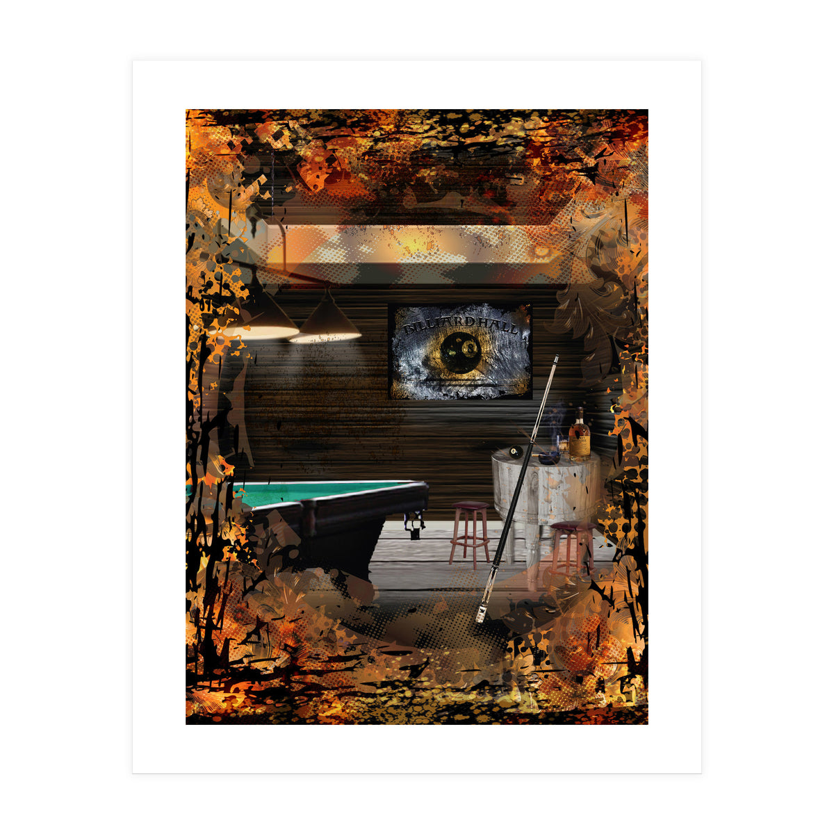 Billiards Pool Hall (Print Only)